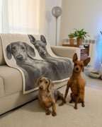 Manta Jacquard com fotografia Preto e Branco